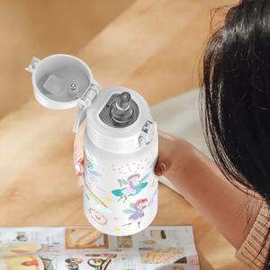 SilverJet Insulated Stainless Steel Water Bottle 350ml <b>With</b> <b>Straw</b> Cute Design For Kids And Adults Outdoor Use - Product Image 3