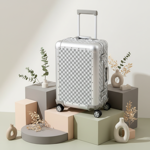 Nouvelle valise à cadre en aluminium tendance pour femmes, idéale pour les voyages d'affaires, <span class=keywords><strong>bagage</strong></span> à main 20 pouces, valise 24 pouces avec serrure TSA et roues silencieuses - Product Image 1