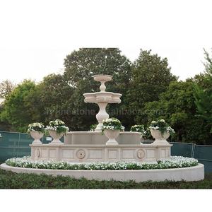 Fabricant en gros <span class=keywords><strong>de</strong></span> fontaines d'eau extérieures en marbre beige élégant <span class=keywords><strong>pour</strong></span> <span class=keywords><strong>jardin</strong></span> - Product Image 1