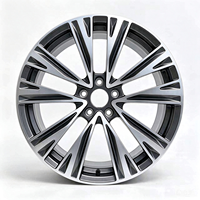 Nouvelles jantes de voiture en alliage d'aluminium forgées sur mesure à cinq branches de 18, 19, 20 pouces, finition usinée gris fusil, pour Audi