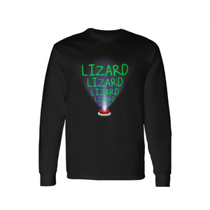 Camiseta de manga larga Lizard Trending Meme, color negro, unisex, talla para adultos - Product Image 2