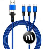 Câbles 5 en 1 avec logo LED 2026, OTG USB C vers Type C, articles promotionnels personnalisés, cadeau avec logo LED, câble de charge multi-USB
