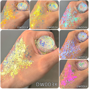 Poudre de pigment chromé effet opale cristal Aurora, paillettes irisées changeantes de couleur pour la décoration des ongles en gel - Product Image 3
