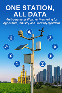 공장 가격 전문가용 멀티 센서 무선 와이파이 로라완 GPRS 자동 태양광 4G 방사선 센서 기상 관측소 - Product Image 6