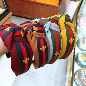 2025 <strong>Fabric</strong> Wide Edge Luxury Design Small Bee Knot <strong>Headband</strong> - Product Image 2