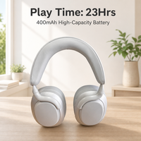 Casque sans fil supra-auriculaire le plus vendu, audio 3D, conception étanche, haut-parleurs dynamiques 40 mm, chargement Type-C