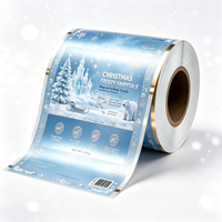 Film laminé BOPP imprimé personnalisé haute vitesse pour emballage automatique, résistant à l'humidité, réutilisable, pour cadeaux de Noël, snacks, café et bonbons