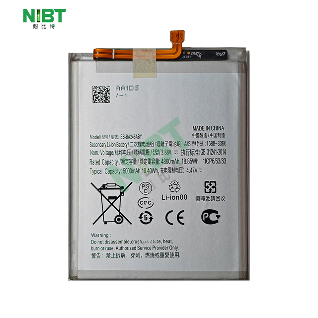 NIBT Wholesale EB-BA245ABY 4.47V 5000mAh 19.40Wh Lithium Mobile Phone Battery for samsung A24 4G/A245F/A245M