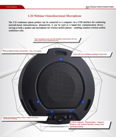 Haut-parleur de conférence USB avec microphone omnidirectionnel 360°, suppression d'écho DSP, direct usine, pour réunions Zoom et Teams