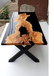 Factory Wholesale Custom Epoxy <b>Resin</b> Dining <b>Table</b> <b>Top</b> With Wood Slab Dinning <b>Resin</b> <b>Table</b> at Best Price From India - Product Image 3