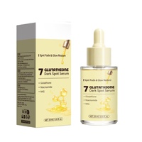 Sérum Liquide Anti-rides et Éclaircissant Anti-taches à la Vitamine C, 7 Glutathion et Niacinamide, 30ml, Marque Privée, pour Estomper les Taches et les Imperfections du Visage