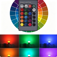 Lampe de sol résidentielle, ampoule LED créative, objets culturels de collection, projecteur télécommandé, plafonnier E27 RGB