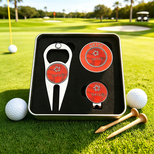 Set de Regalo de <span class=keywords><strong>Golf</strong></span> para Minoristas en Línea: Marcador de Pelota con Impresión por Sublimación, Herramienta Premium para Reparar Divots de <span class=keywords><strong>Golf</strong></span>, Fichas de Póker Híbridas - Product Image 2
