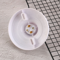 120mm E27 Thread Lamp Holder Household Industry Round Flat Light Socket