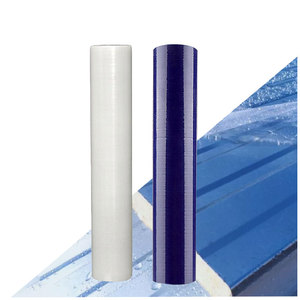 <span class=keywords><strong>Film</strong></span> protecteur adhésif PE pour panneaux sandwich de toiture et de mur, blanc/noir-blanc, en acier - Product Image 1