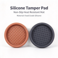 Tapis de pressage à café rond en silicone antidérapant, résistant à la chaleur, imperméable, facile à nettoyer, durable, pour verre