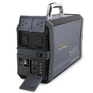 Generator Portabel CPAP Berkemah Luar Ruangan 1500Wh, Stasiun Daya Baterai Lithium Sistem Energi Surya 1500W