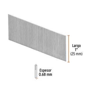 CAJA 1 Caja con 10000 clavos, calibre 23, 25 mm para CLNE-23, TRUPER - Product Image 2