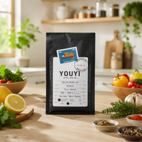 YOUYI Impression personnalisée de qualité alimentaire pour sachets stand-up avec fermeture éclair pour aliments, collations, cacahuètes et pop-corn