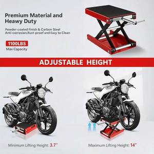 Gato de tijera para motocicleta de 1100 libras de alta resistencia, adecuado para motocicletas Cruiser, vehículos todoterreno y ATV - Product Image 3