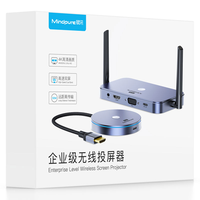 Sistema de Presentación Inalámbrico Mindpure 50M, Kit de Transmisor y Receptor HDMI Empresarial, Duplicación de Pantalla 4K para Sala de Conferencias