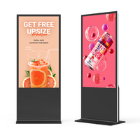 HUSHIDA Señalización Digital y Pantalla LCD Wifi Sin Pantalla Táctil, Tótems de Pie, Quioscos de 43 Pulgadas, Equipo de Reproducción de Publicidad para Interiores