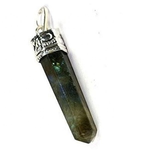Haute qualité Cristal Pendentif labradorite Point Guérison Pierres Précieuses Crayon Cristal Hexagonal point Bijoux Collier Grossiste - Product Image 4