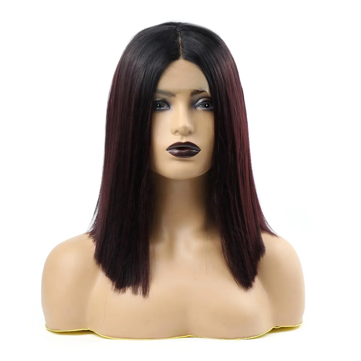 Perruque Cosplay synthétique courte lisse — noble, perruque Afro rouge bleue, perruque résistante à la chaleur pour femmes noires