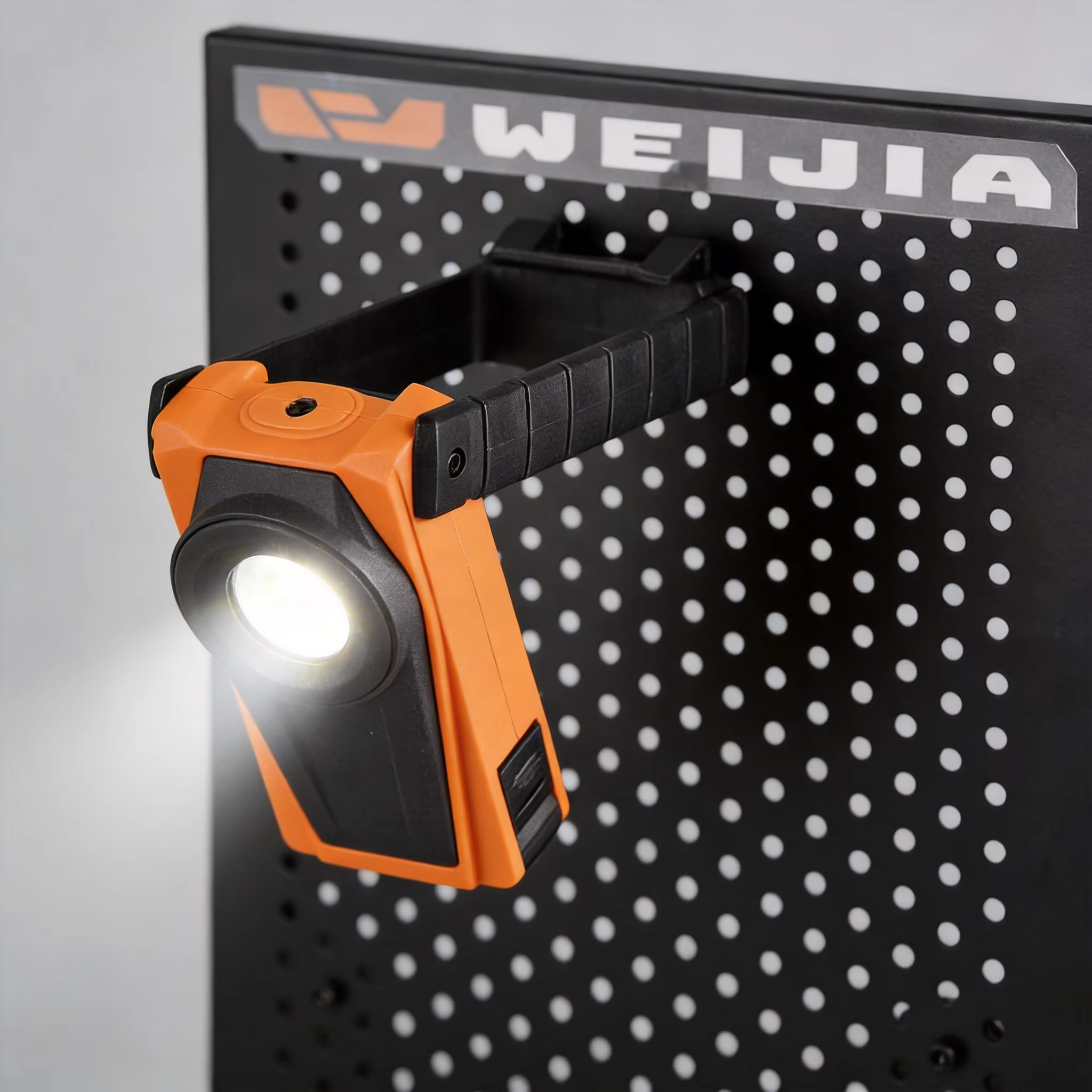 Bright 1000LM LED Work Light Spot Flood Beam Replaceable Battery Magnetic Base Portable Job Site Use COB Lamp Inspection
