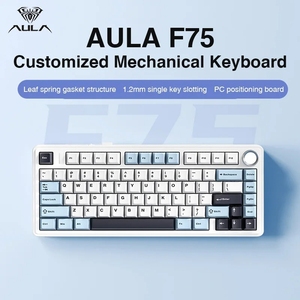 คีย์บอร์ดเกมมิ่งแบบกลไก F75 RGB ปรับแต่งได้ รูปแบบ 75% ปุ่มสลักด้านข้าง แบบ Gasket Mounted 80 ปุ่ม คีย์แคป PBT ไล่เฉดสี - Product Image 4