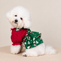Robe de Noël pour chien, jupe rouge et verte pour animaux de compagnie de petite race, tenue de fête pour chiot, vente en gros, fabrication sur mesure, fourniture d'usine