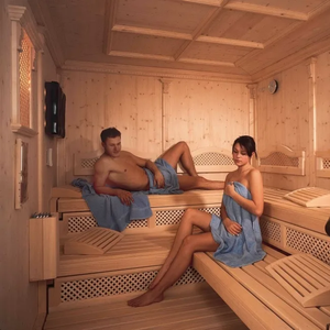 <span class=keywords><strong>Sauna</strong></span> Interior para 4 Personas, <span class=keywords><strong>Sauna</strong></span> de Vapor con Lámpara de Infrarrojos Lejanos, <span class=keywords><strong>Sauna</strong></span> de Esquina para el Hogar - Product Image 4