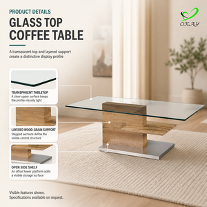 <span class=keywords><strong>Tavolino</strong></span> da Caffè Artistico OKAY con Base Creativa, Arredamento di Lusso per Villa e Hotel, Tavolo Rettangolare con Piano in <span class=keywords><strong>Vetro</strong></span> - Product Image 2