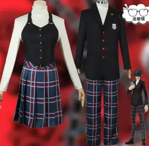 Persona 5 Kurusu Akira Joker Costume Cosplay vestito uniforme Yoshizawa Kasumi scuola uniforme