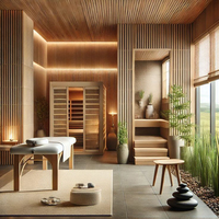 Baignoires de spa personnalisées au design moderne Salle de sauna Cabane extérieure en bois massif de cèdre rouge Maison pour villa Application