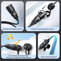 Adaptador de tornillo E-Weichat RJ45 IP67 Conectores impermeables para iluminación de escenario Aplicaciones de datos al aire libre