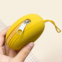 Sac à monnaie pliable en silicone moderne sans BPA, personnalisable, très vendu, portable, écologique, trousse de rangement de maquillage de voyage avec sangle, prix d'usine