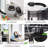 Ventilation hydroponique conduit d'air flexible en aluminium pvc résistant au feu