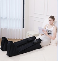 Masseur de jambes à ondes d'air entièrement automatique, thérapie pneumatique de la circulation des mollets, bottes de massage chauffantes à pression d'air, minuterie