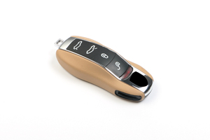 Carcasa de llave de cuero genuino para Porsche <span class=keywords><strong>Macan</strong></span> 718 Panamera 911 Cayenne Cayman Boxster tipo nuevo y antiguo - Product Image 4