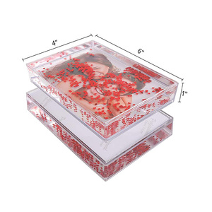 Red Heart Picture <strong>Frame</strong> Cute Liquid Acrylic <strong>Photo</strong> <strong>Frames</strong> for Family <strong>Friends</strong> Couples Gifts Mount for 4x6 Inch (10x15 Cm) Picture - Product Image 4