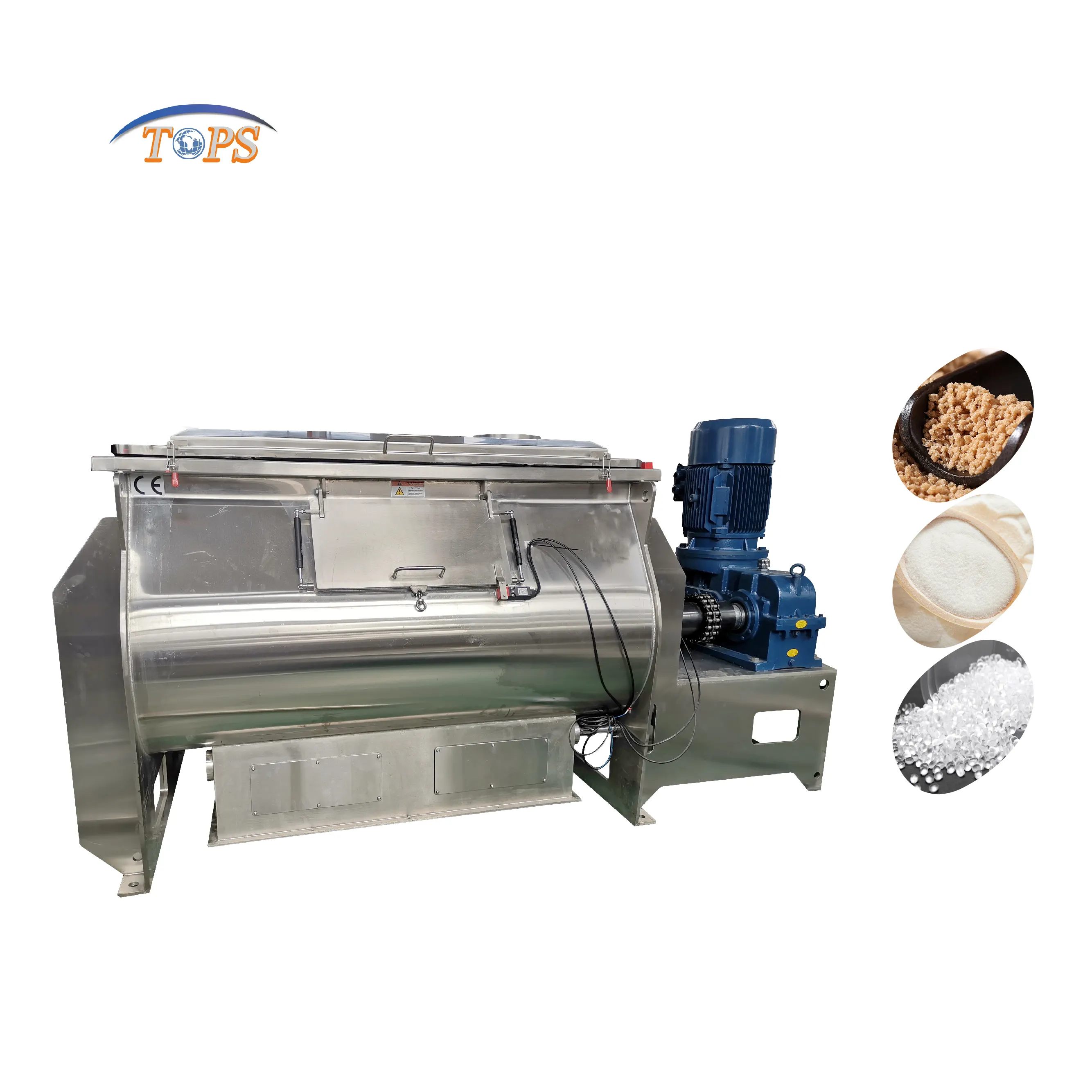 Máquina misturadora de pó seco e almofada de eixo duplo para leite de soja e algas marinhas de cogumelo com vazamento zero 150L