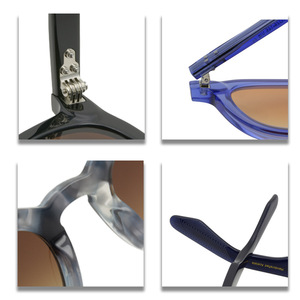 Gafas de Sol Unisex MOOHE Vintage con Remaches, Montura de Acetato Polarizado Verde, Protección UV400, Aro Completo, Redondas, Ligeras y Duraderas - Product Image 5