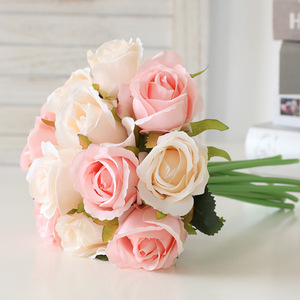 Hot Sale Artificial <strong>Wedding</strong> Party Flowers <strong>Bouquets</strong> <strong>White</strong> Rose Peony Sunflower for Christmas <strong>and</strong> Valentine's Day - Product Image 4