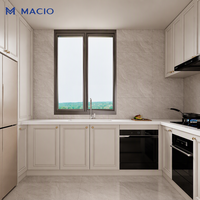 Ensemble complet d'armoires de cuisine modulaires élégantes MACIO avec évier intégré pour appartement, design personnalisé, solution pour toute la maison