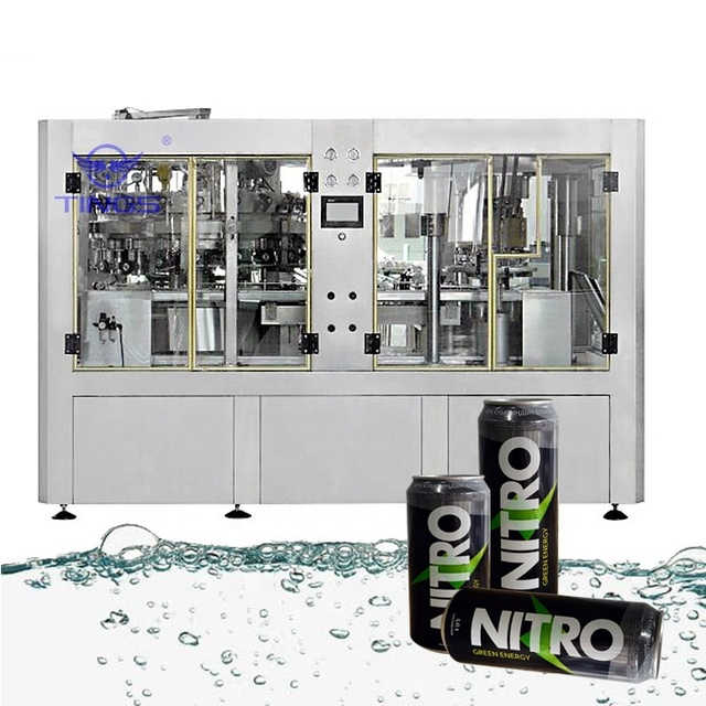 Hot Sell 150ml 250ml 330ml Carbonated Juices Aluminium Can Filling and Sealing Machine Line