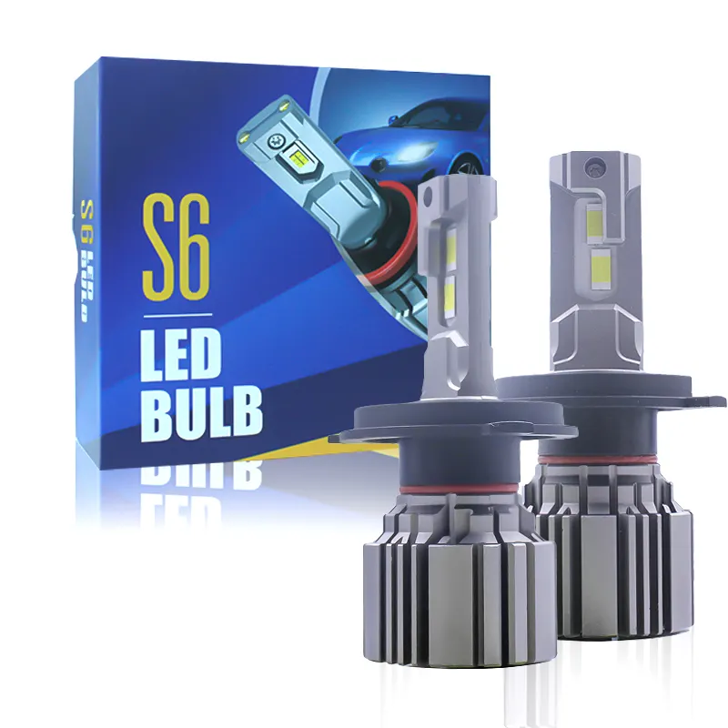 car accessories S6 60W H7 led headlight bulb h4 headlights 9005 9006 hb4 h7 h8 h9 h11 car fog headlamp H4 9003 hb2 car led bulb