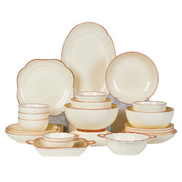 Services de vaisselle en porcelaine de luxe, assiettes en céramique élégantes, vaisselle pour mariage, restaurant, usage domestique