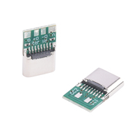 Connecteur femelle USB Type-C pour carte PCB, 6 broches, double résistance de rappel 5,1 kΩ, protocole de charge rapide PD, câble C-C, charge rapide