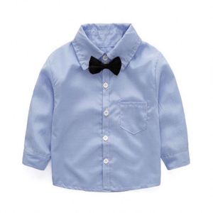 Conjunto de Ropa para Bebé, Camisa de Manga Larga con Corbata de Lazo, Estilo Elegante e Informal para Niños - Product Image 5